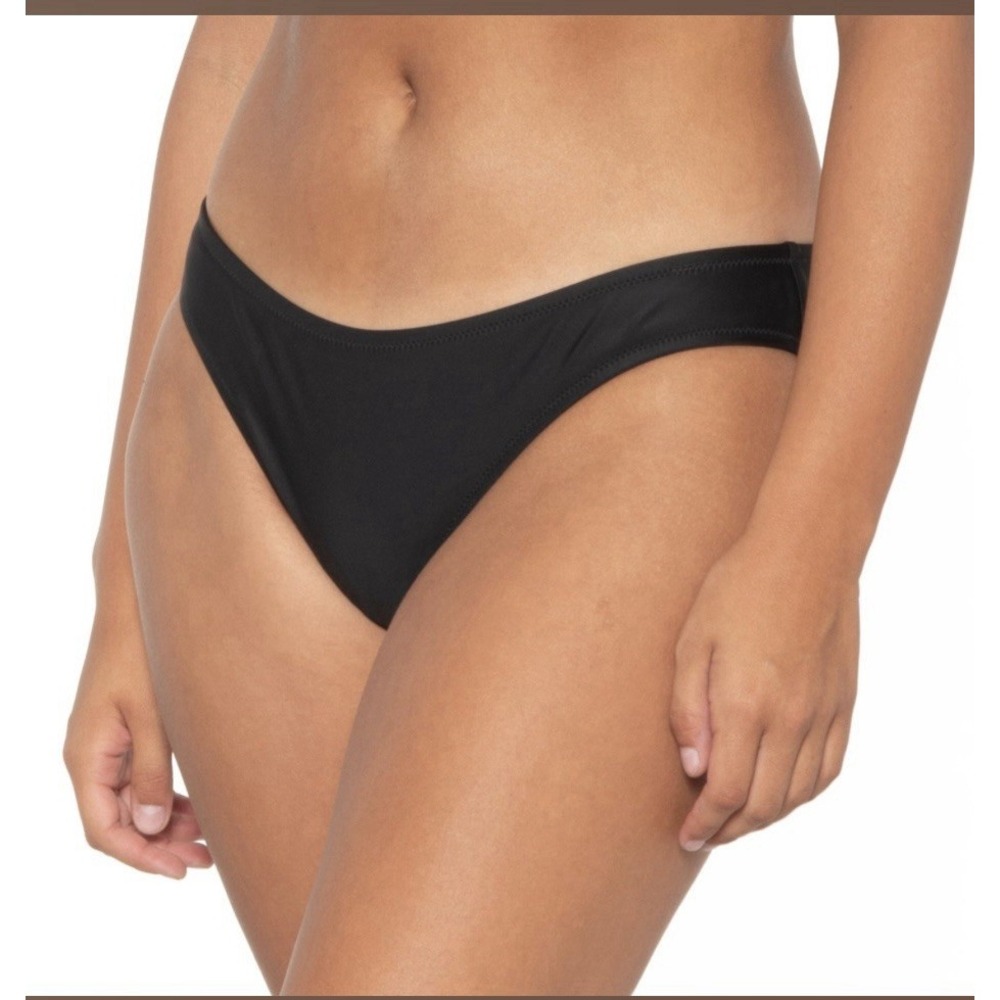 Madewell Women's Bikini Bottom Black Second Wave Classic Beach Pool Swim Size M